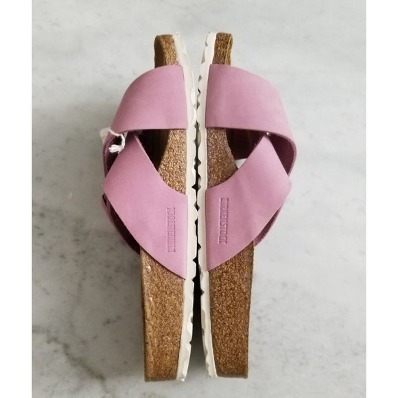 Birkenstock Siena Sandals Pink Nubuck Size 37 Narrow Width Soft Footbed - Picture 5 of 6